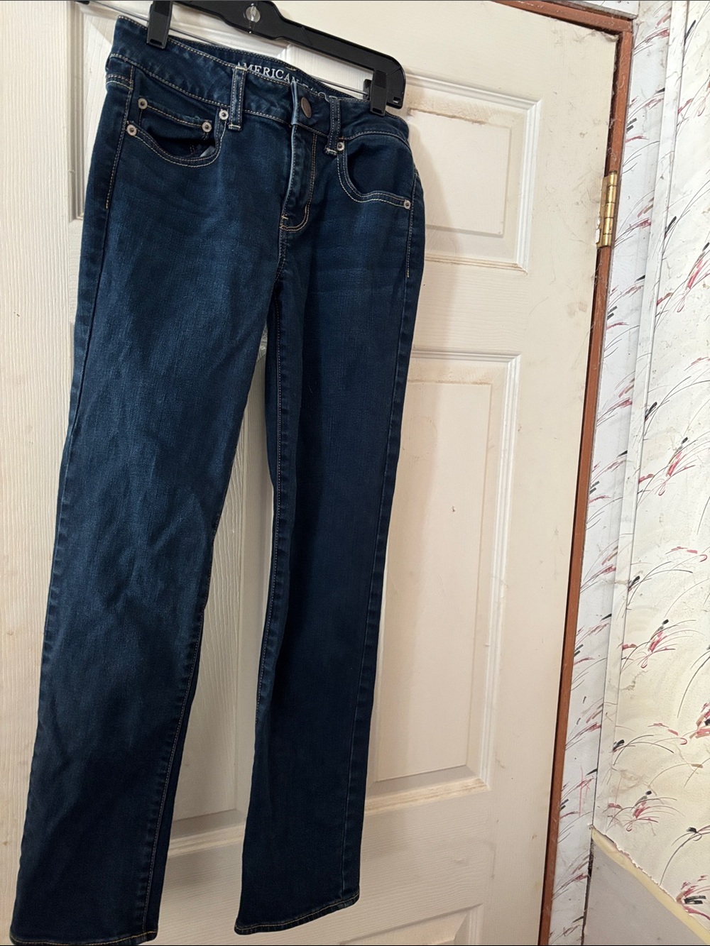 American Eagle Outfitters Dark Blue Straight Leg Jeans